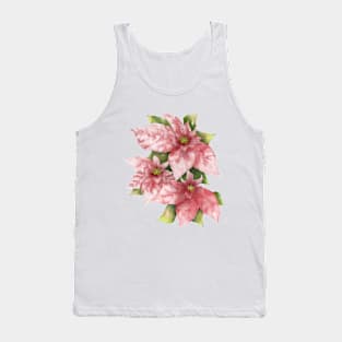 Poinsettia Christmas Flower Tank Top